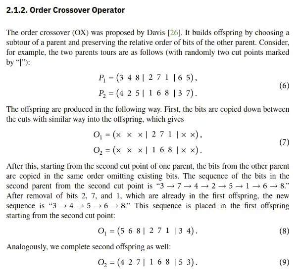 Order Crossover Operator utdrag